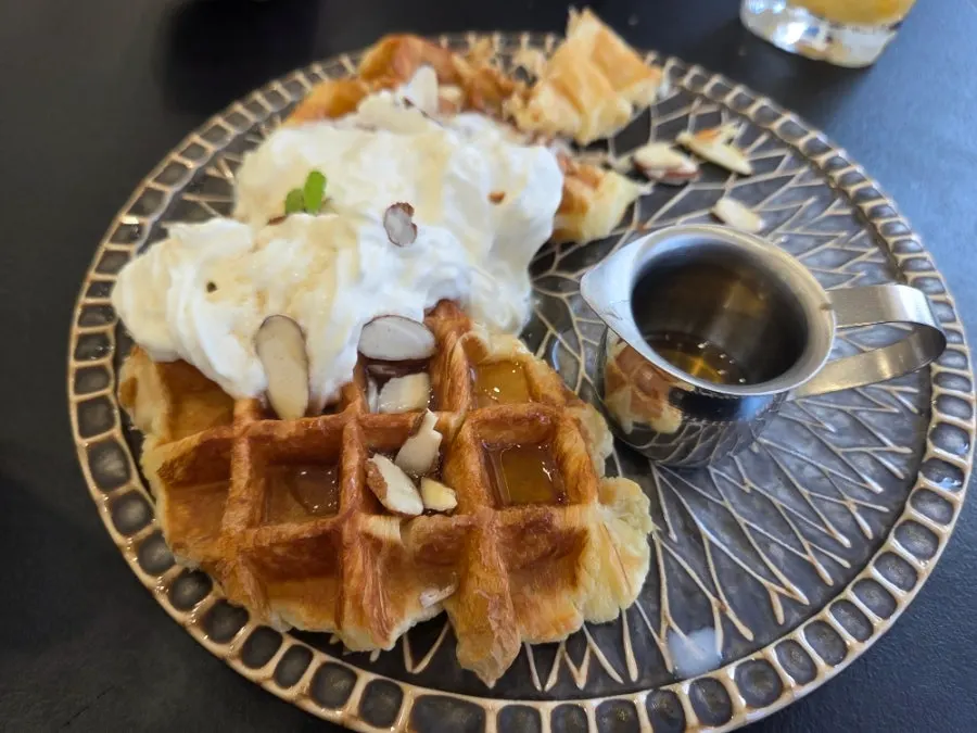 Croffle dessert ordered at Tteum Café