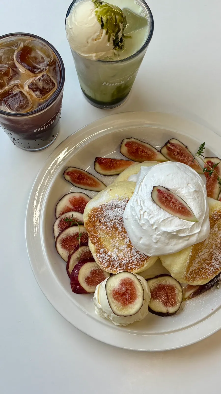 Table at Think Fruit after enjoying fig soufflé and drinks