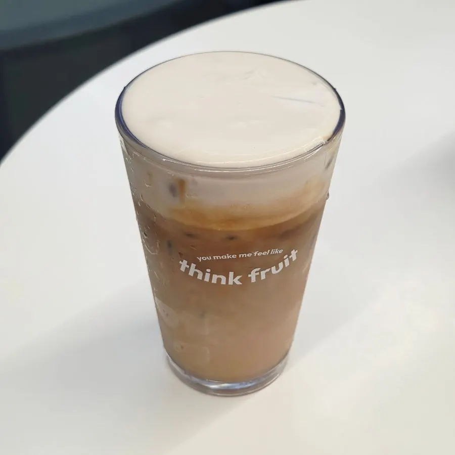 Salted cream milk tea topped with cream