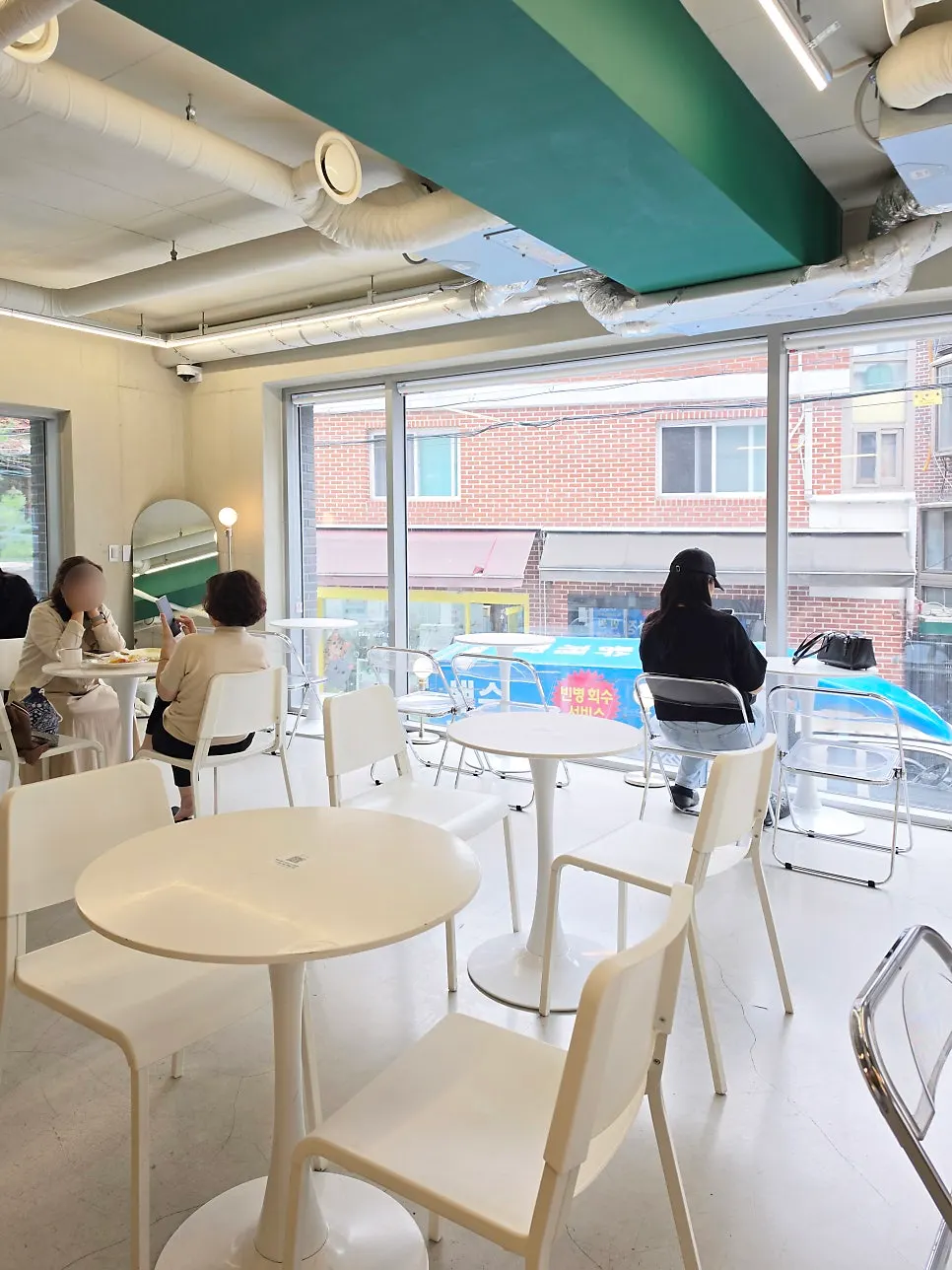 Two-person window seats at Think Fruit