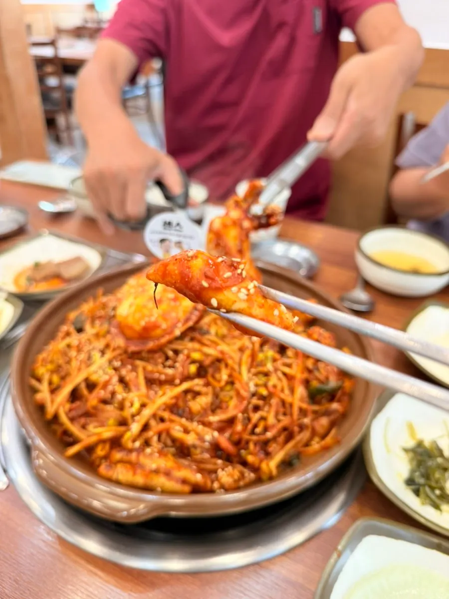 해물찜 속 쫀득한 밀떡