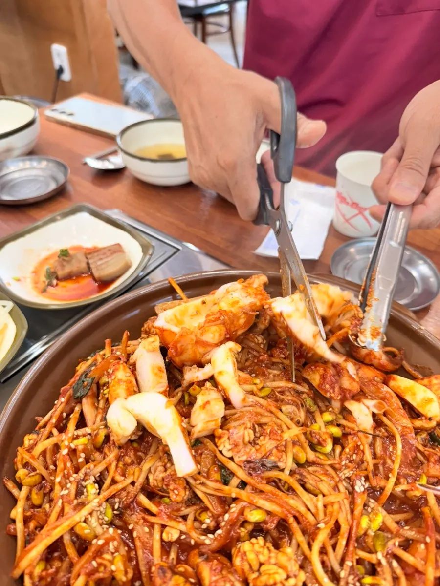 해물찜에 들어간 알과 곤이