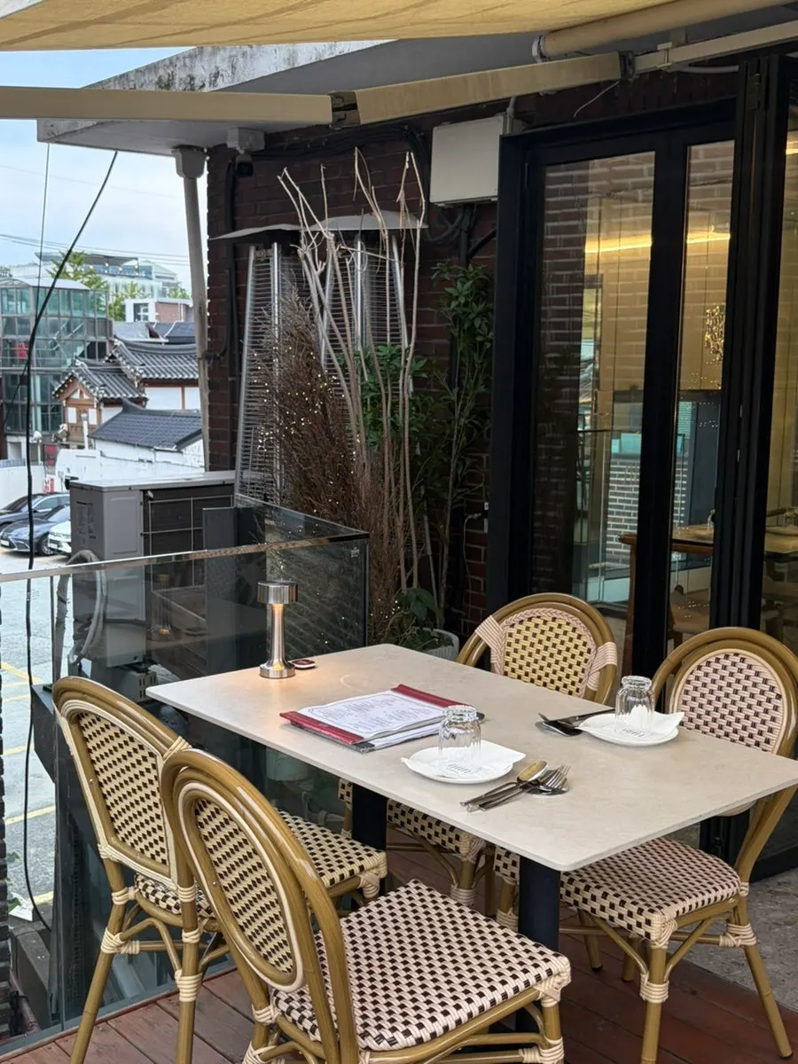View from the 2nd floor terrace with a Seochon hanok feel