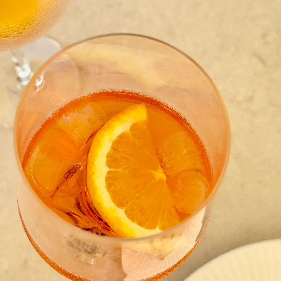 Aperol Spritz on the terrace table