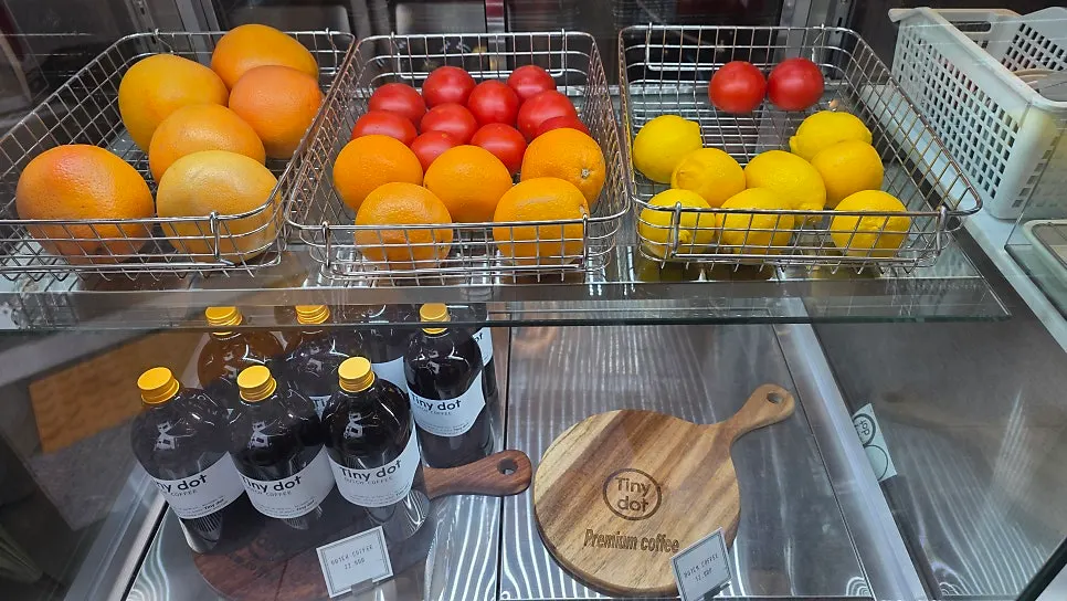 Tiny Dot's dessert display case