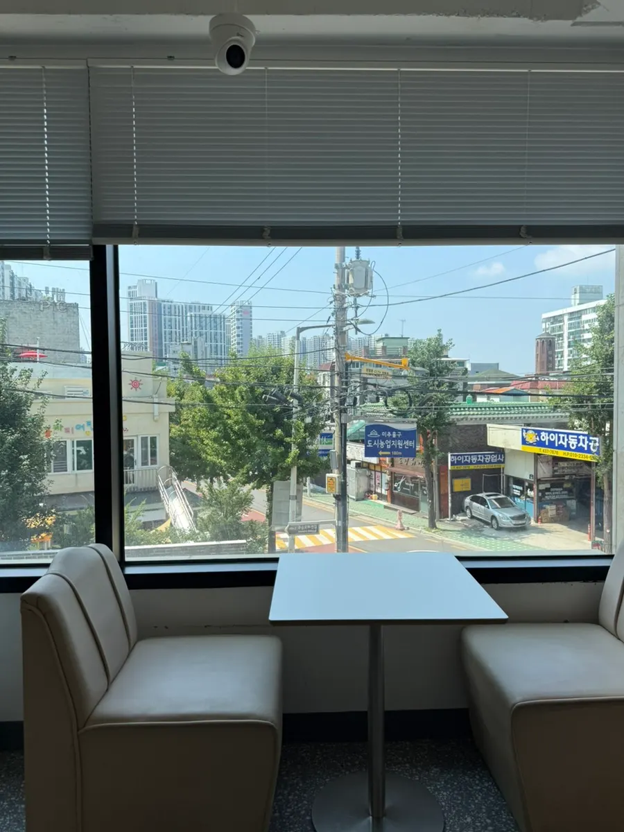 Interior with floor guide signage at Tiny Dot