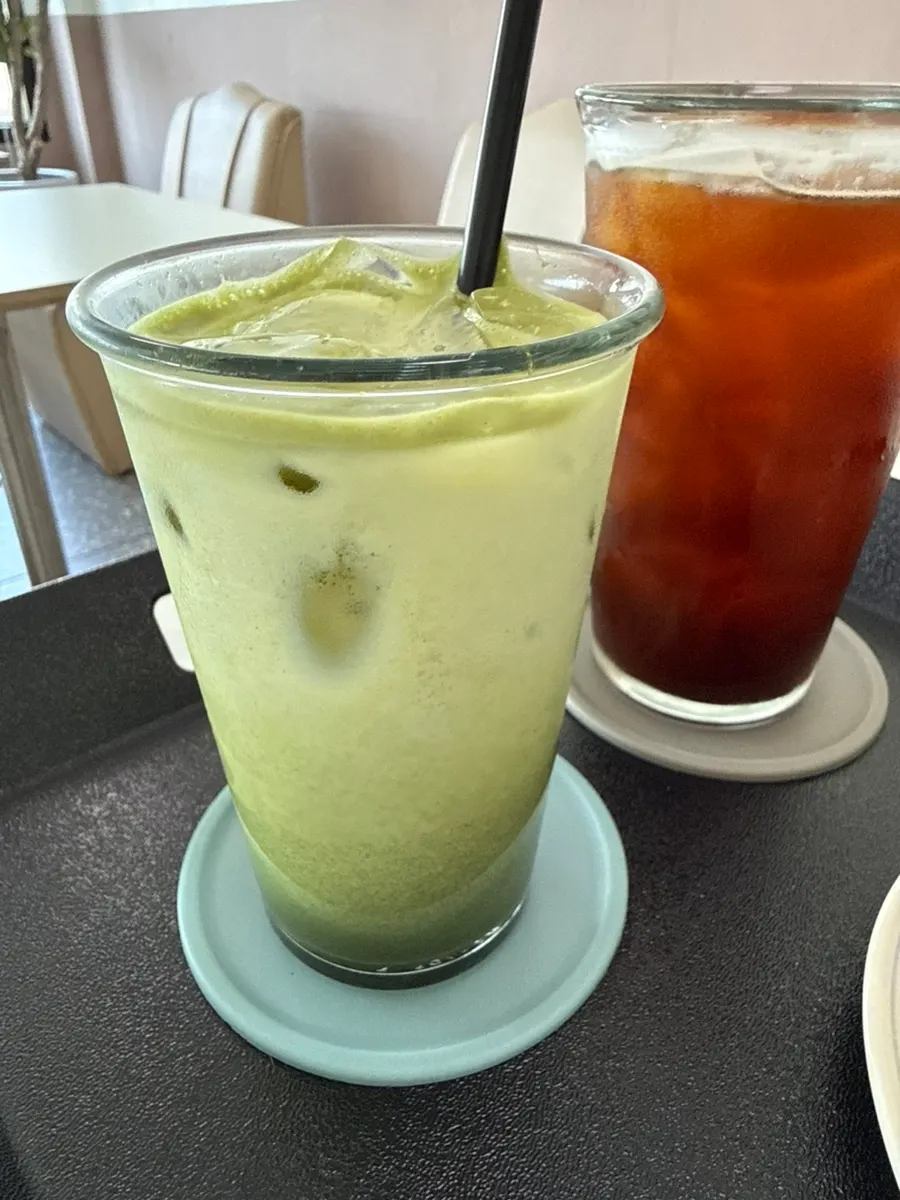 Matcha latte made with stone-ground matcha