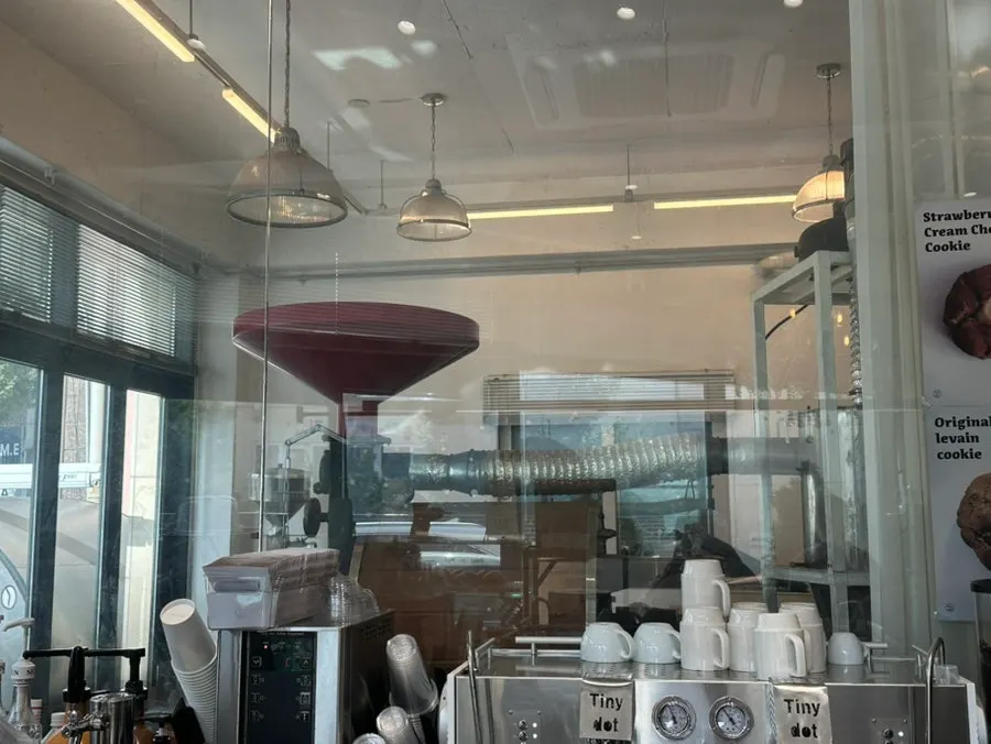 The 1st-floor coffee brewing space at Tiny Dot