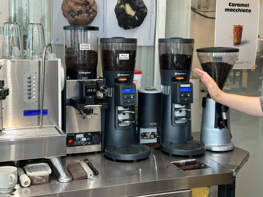View around the 1st-floor coffee bar at Tiny Dot