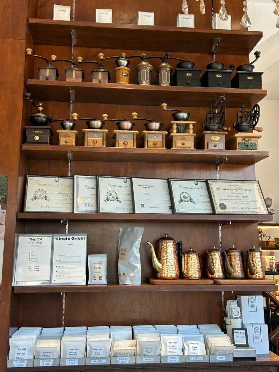 Bean sales corner at Tiny Dot