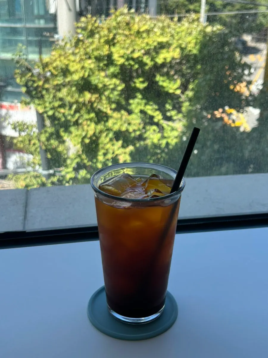 Americano and scone order at Tiny Dot