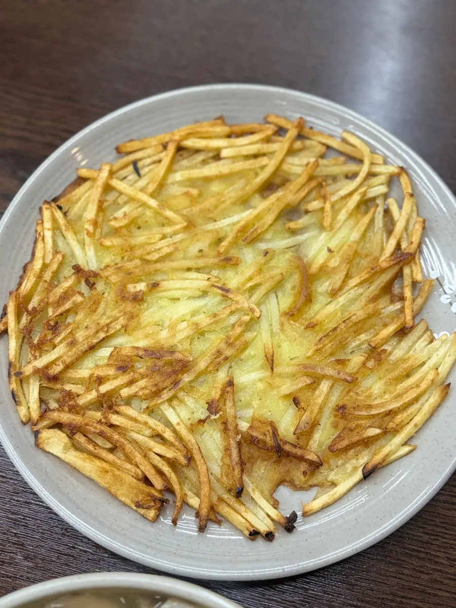 A plate of Todamok's potato pancake