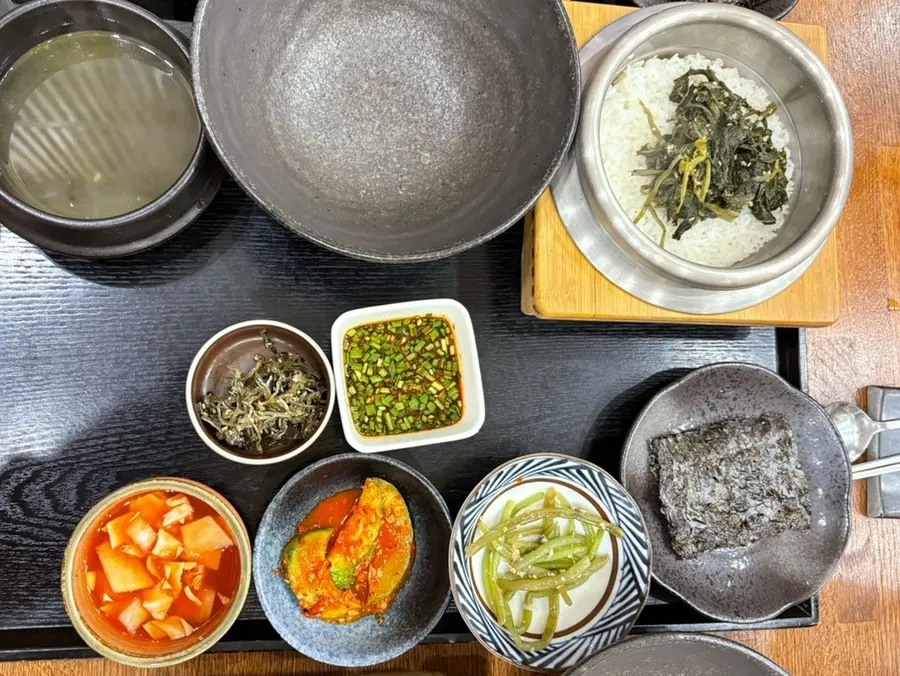 곤드레솥밥정식 전체 상차림