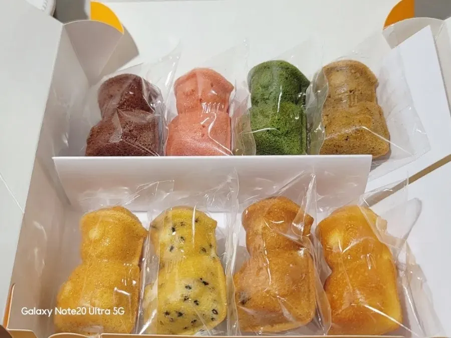 Close-up of a dol hareubang-shaped Harubangne dessert