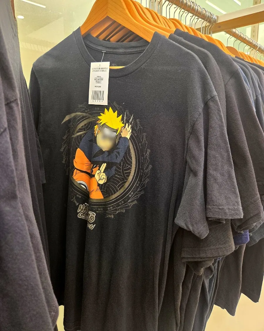 Men's clothing racks on the 1st floor
