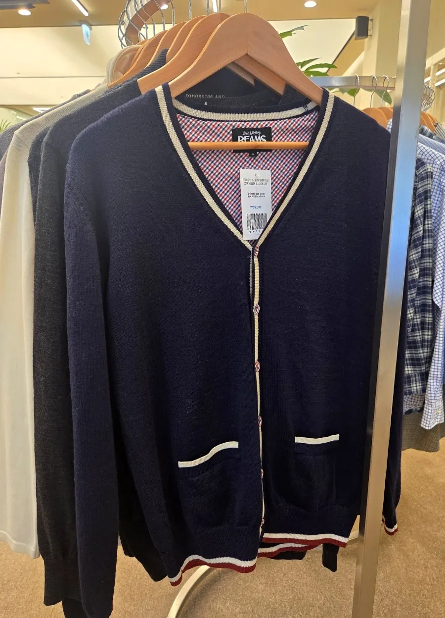 Men's section with basic tees hanging