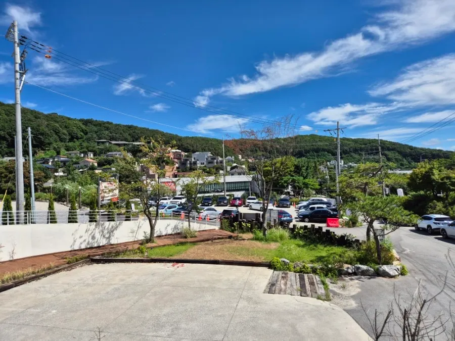 Driveway into the dedicated underground parking lot