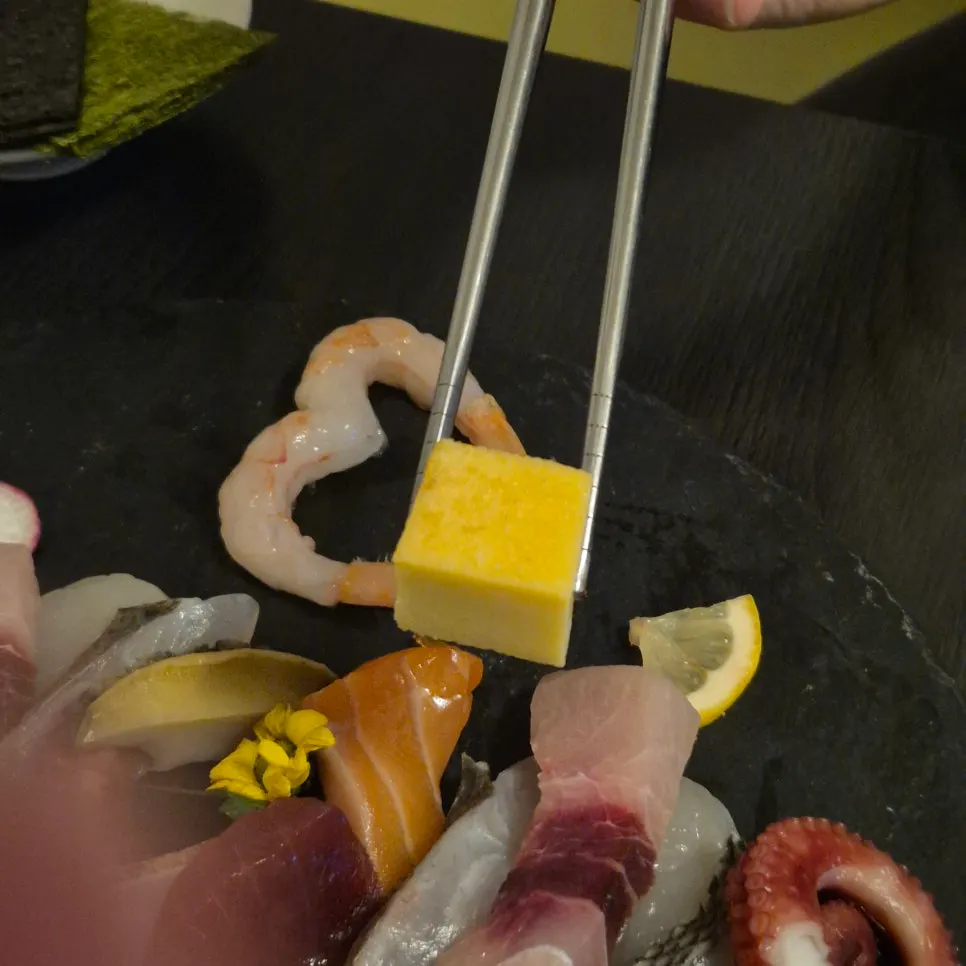 A nicely plated dish from Tomo's menu