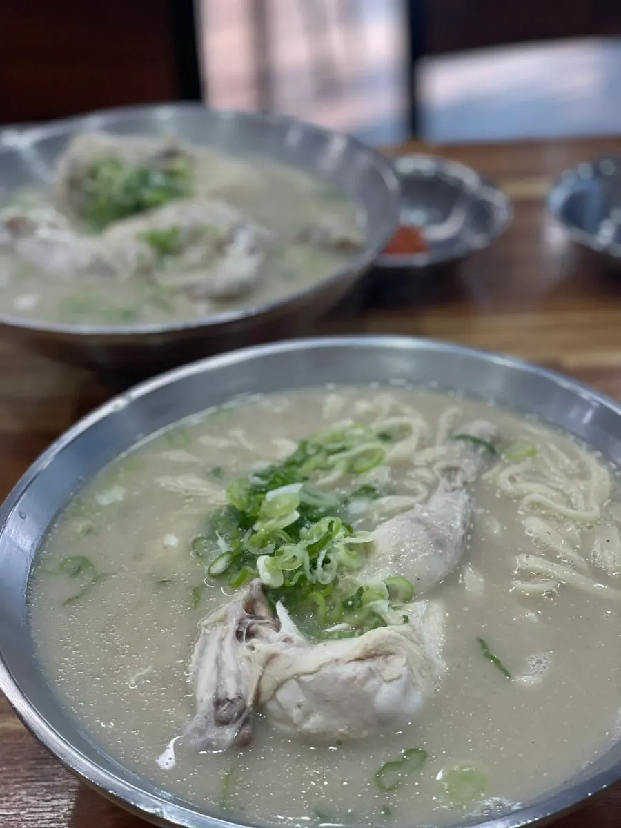 양 많은 언양닭칼국수 곱빼기 한 그릇