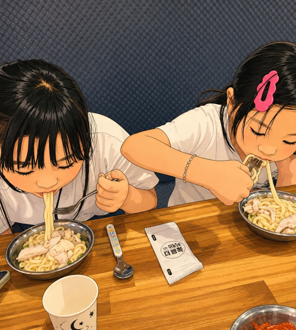Rice bowl eaten with jjimdak sauce