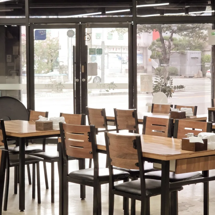 Clean, well-maintained restaurant interior