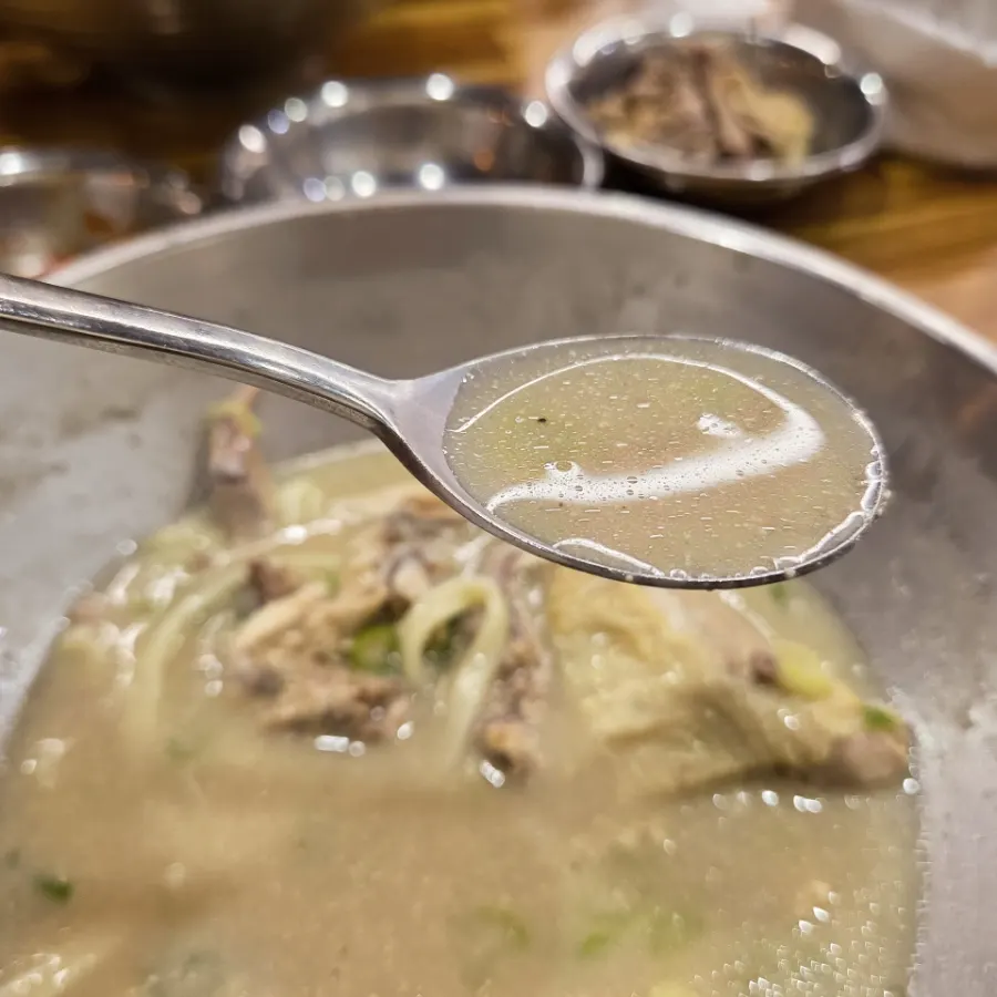 Kalguksu in rich chicken-bone broth