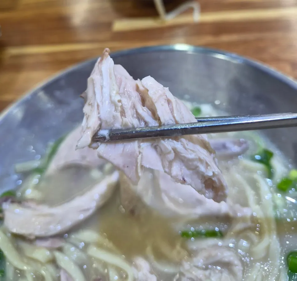 Chicken meat easily separated from the bone