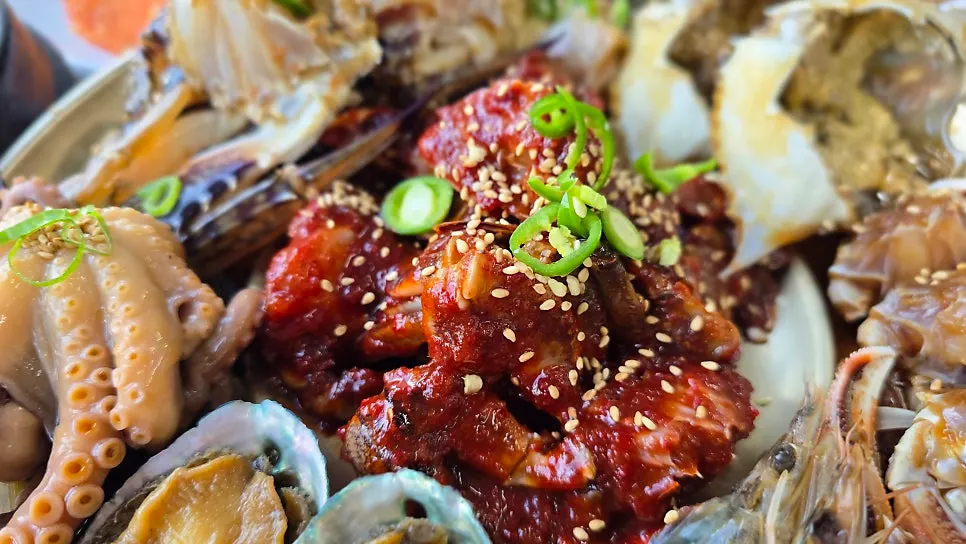 Shrimp jang on the assorted jang plate