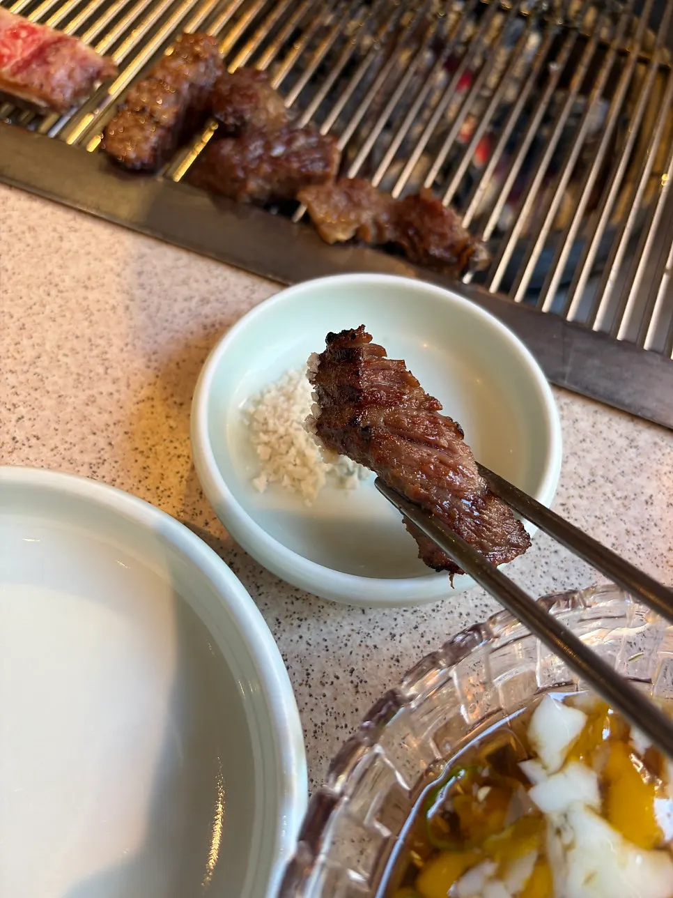 Poached egg sauce for dipping the meat