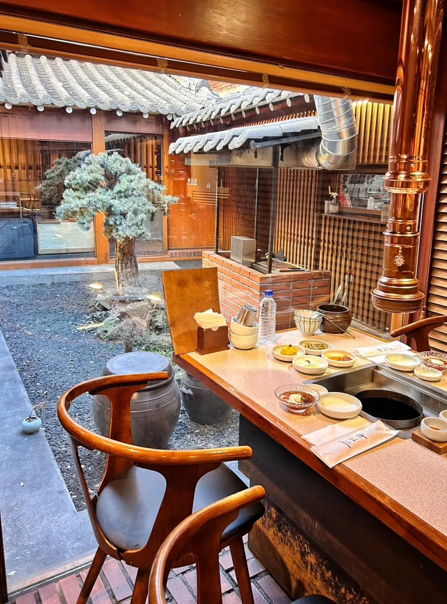 Dining space with private rooms