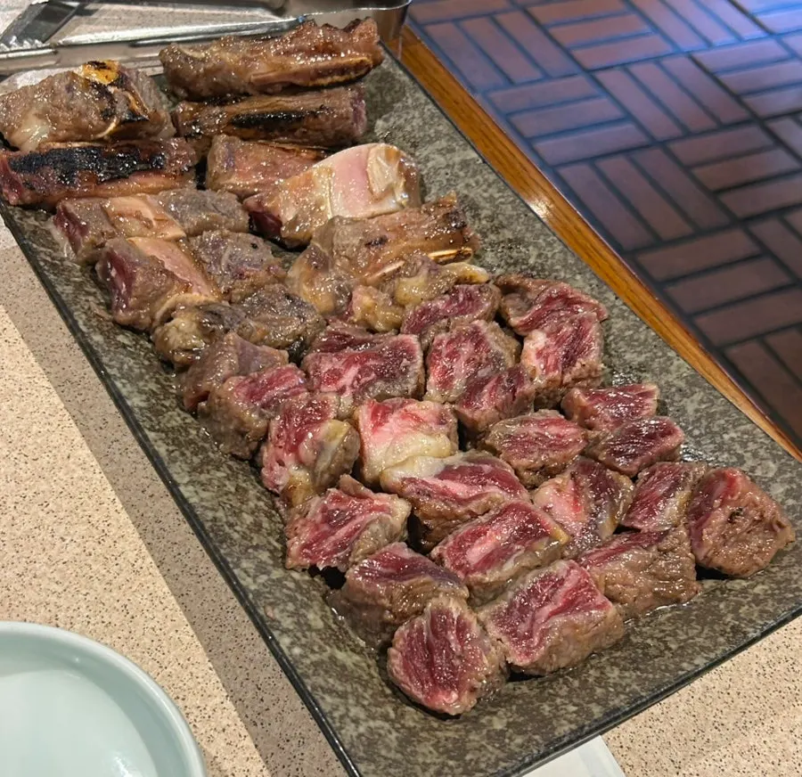 Charcoal-marinated beef ribs menu