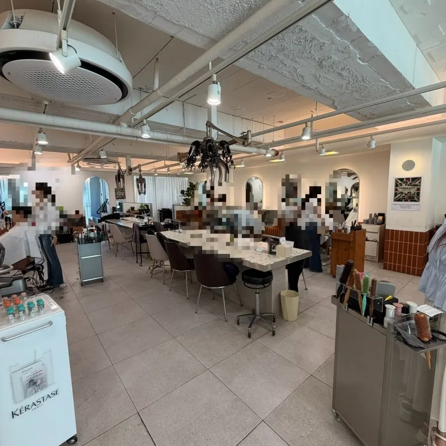 Salon interior with spacious seating