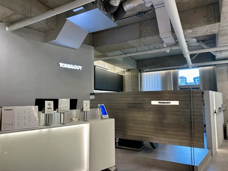 Neatly organized salon interior