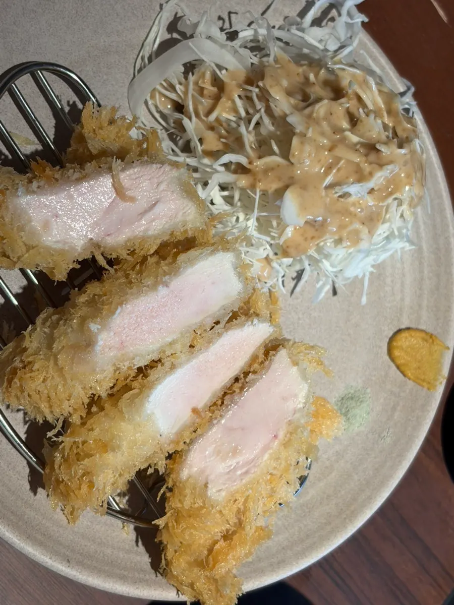 Plate of Tonka's sasami katsu