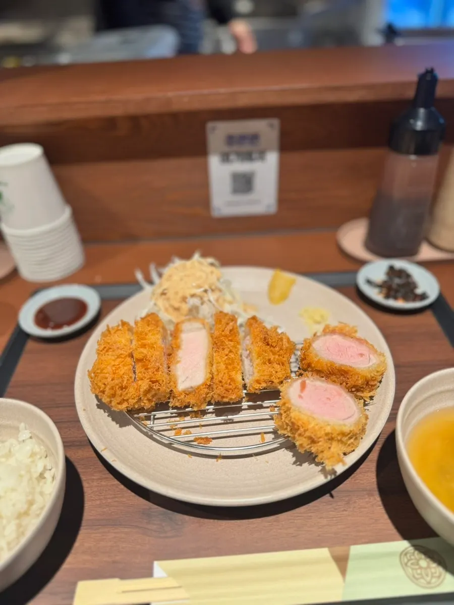 Thick, crisp-outside loin and tenderloin tonkatsu