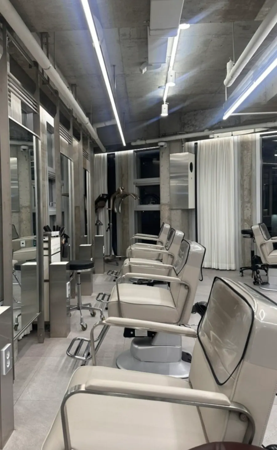 One-on-one consultation checking scalp and hair condition