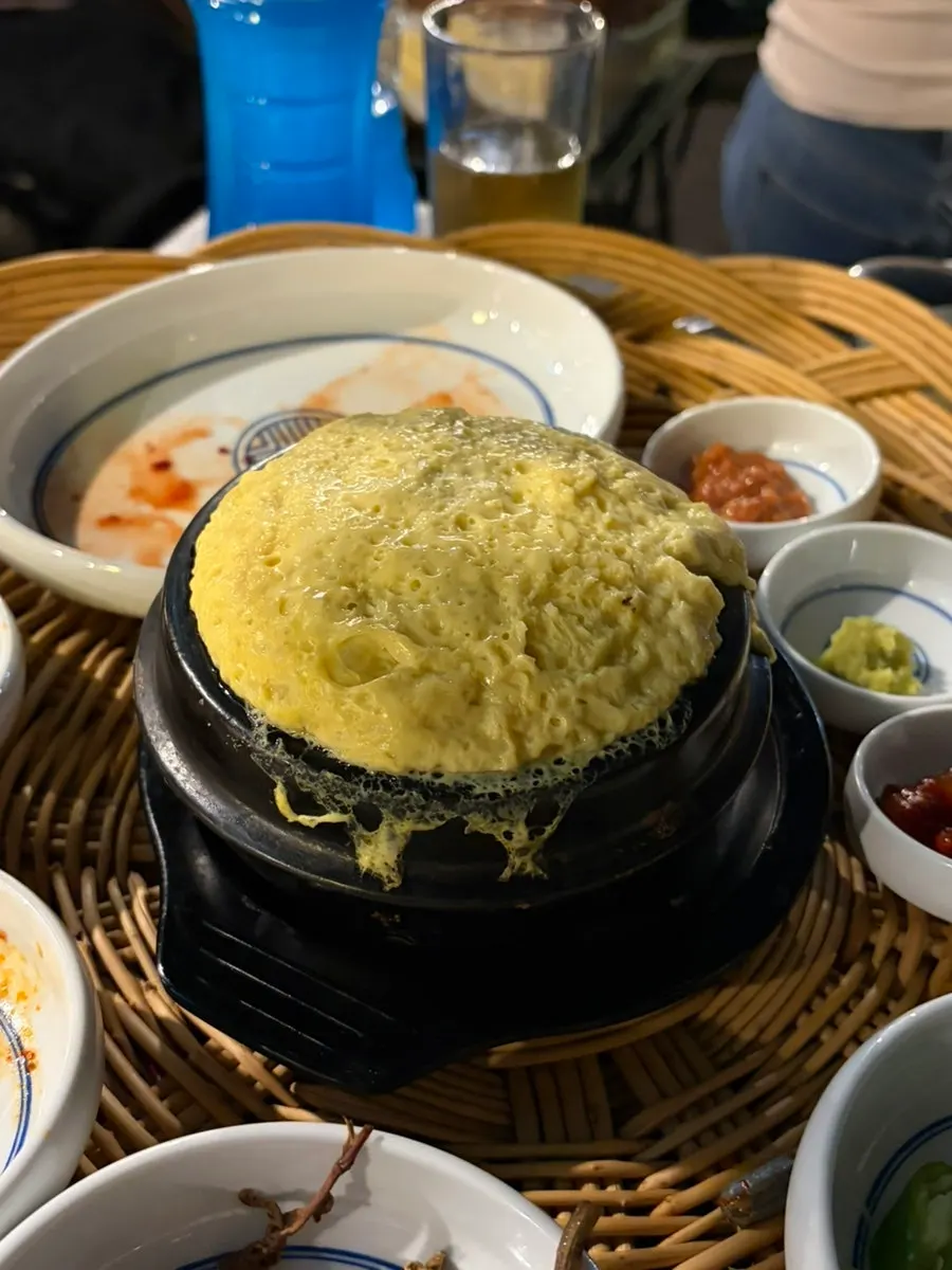 A bowl of fluffy steamed egg