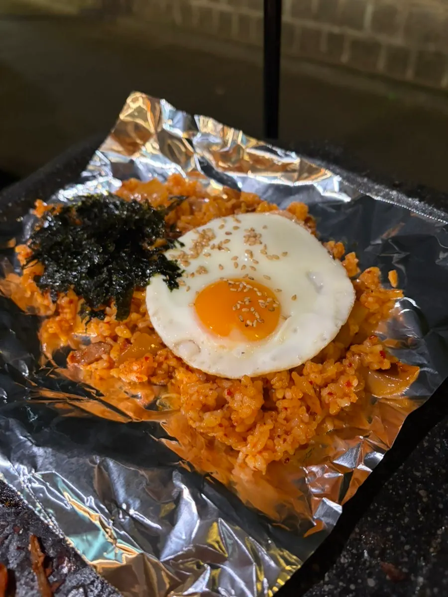 A serving of kimchi fried rice ordered to finish the meal