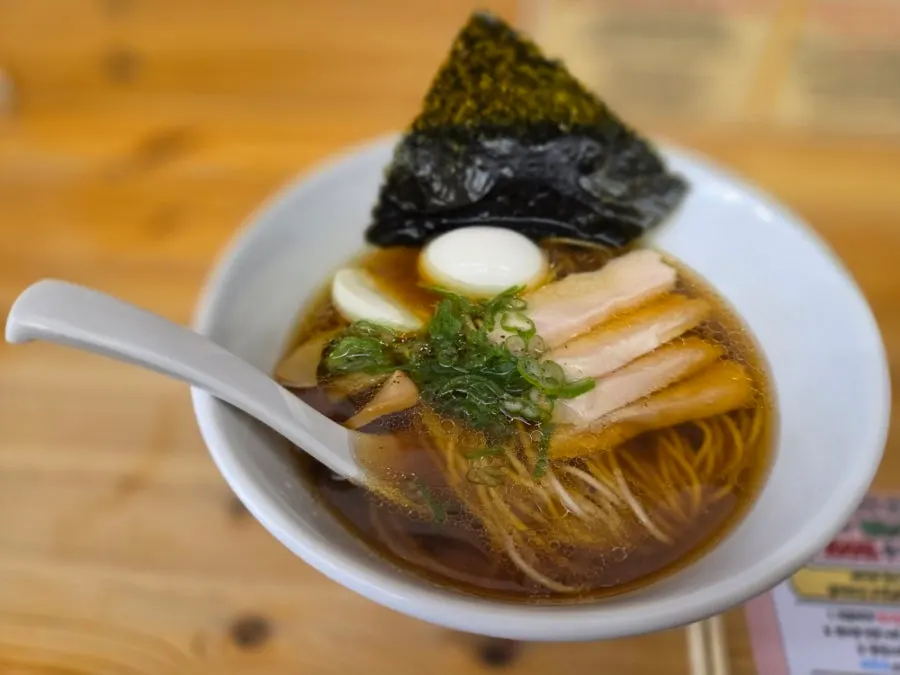 Soy-sauce-based shoyu ramen bowl