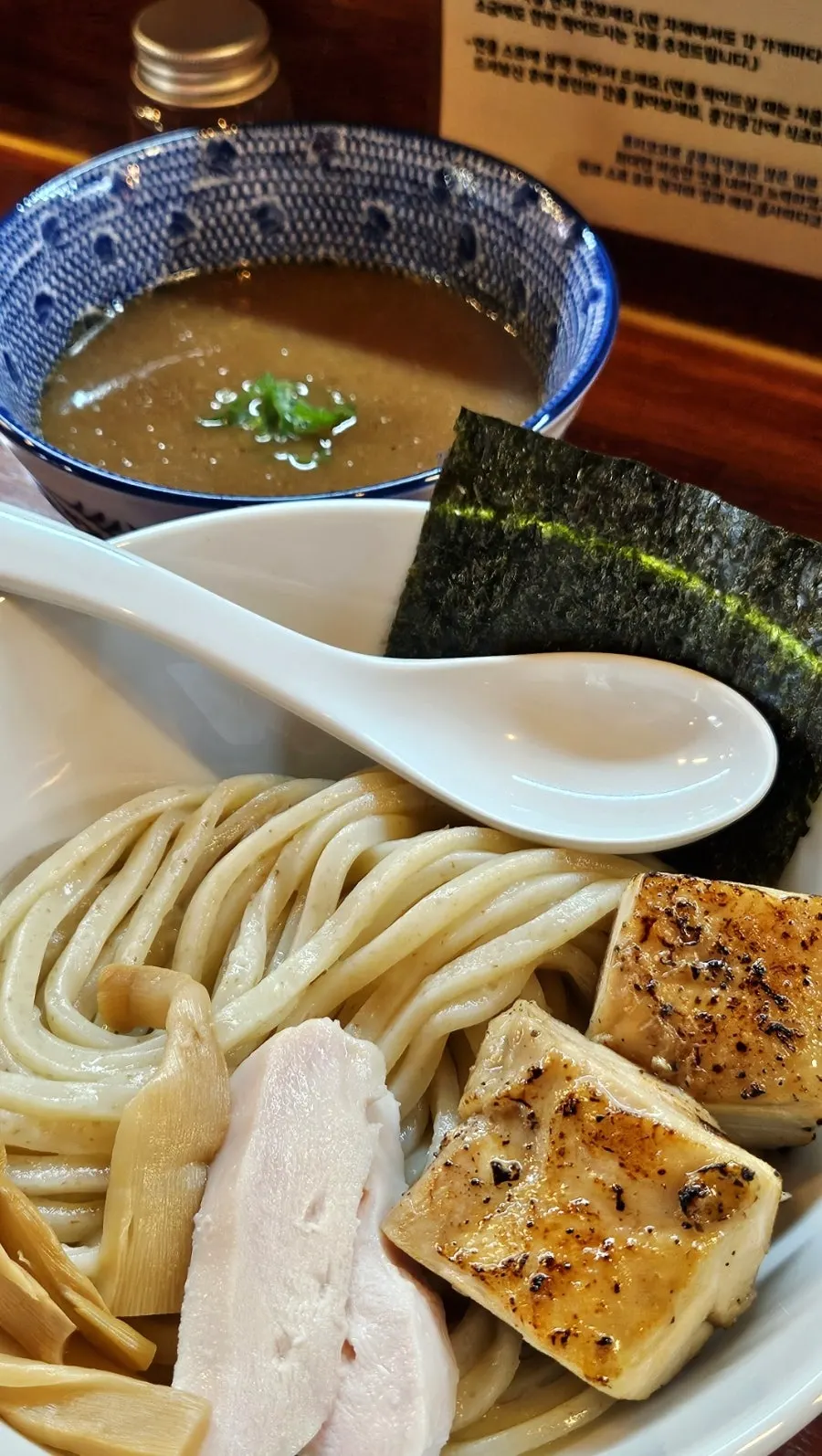 A bowl of niboshi shoyu ramen with anchovy-based broth