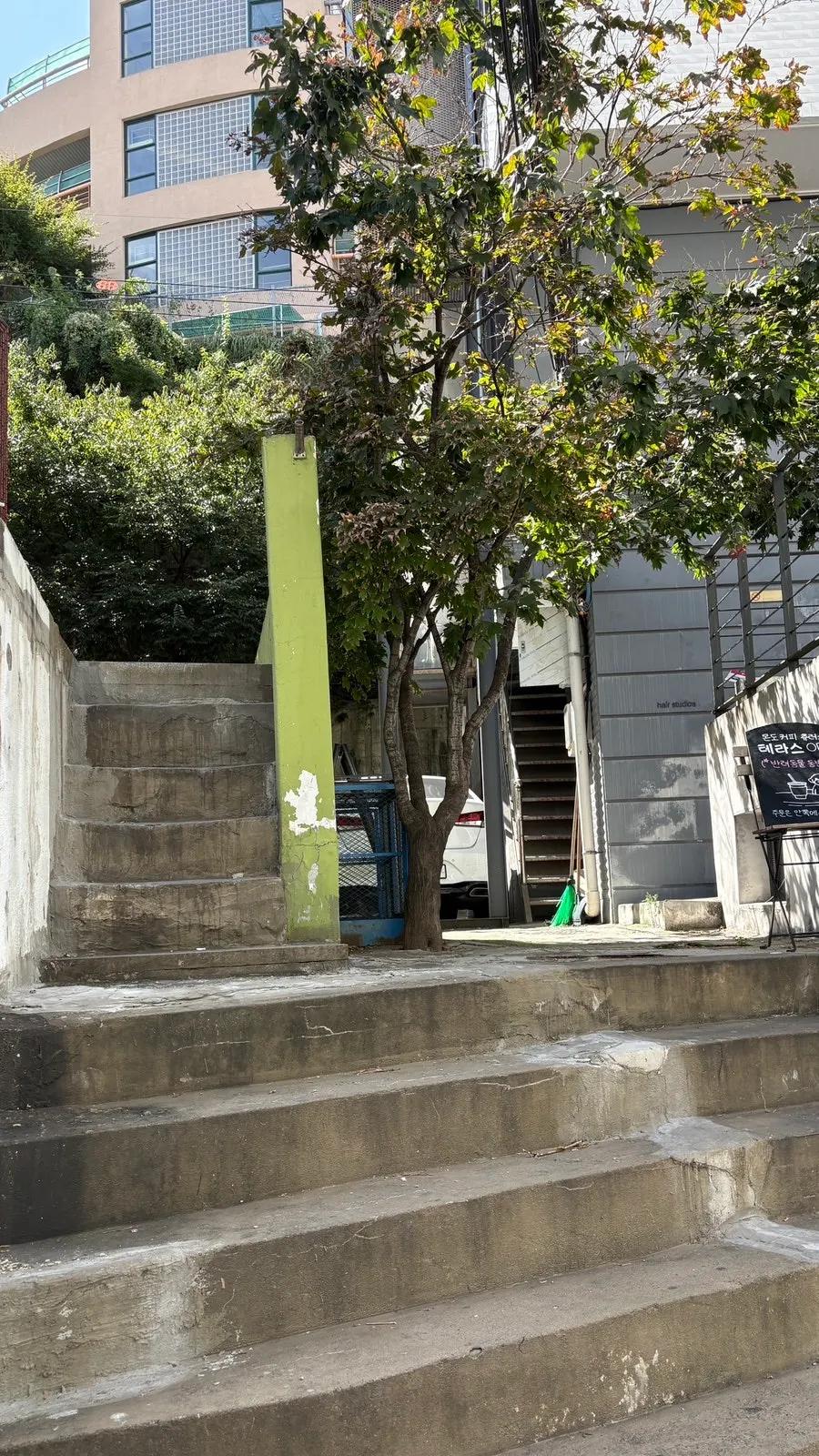 토로위드긱 신금호점 입구로 올라가는 계단
