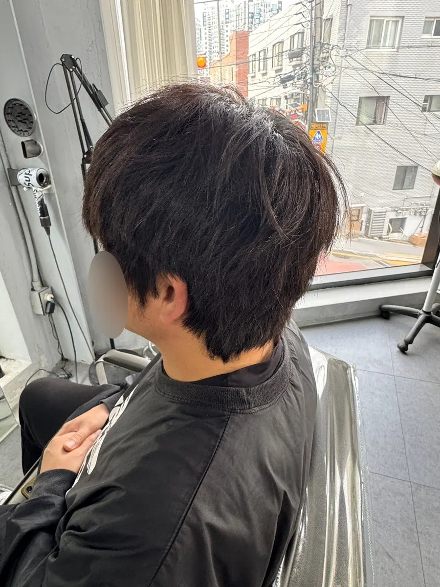 커트 전 전체적인 머리 상태