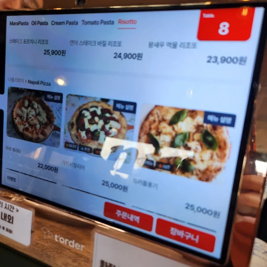 Tobeu Nain wood-fired pizza menu page