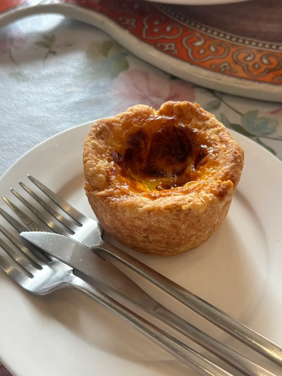 Free egg tart from the receipt review promotion