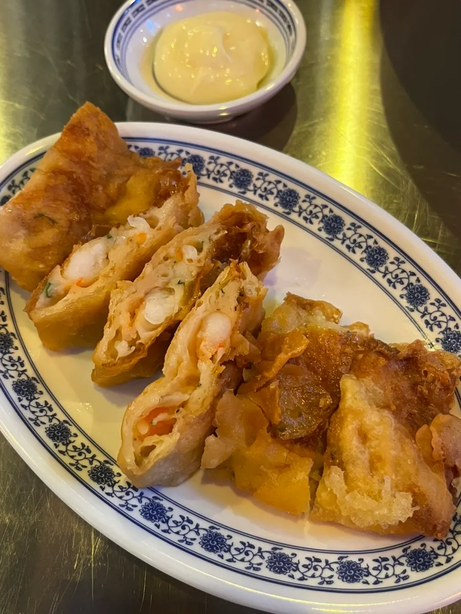 Crispy fried shrimp rolls
