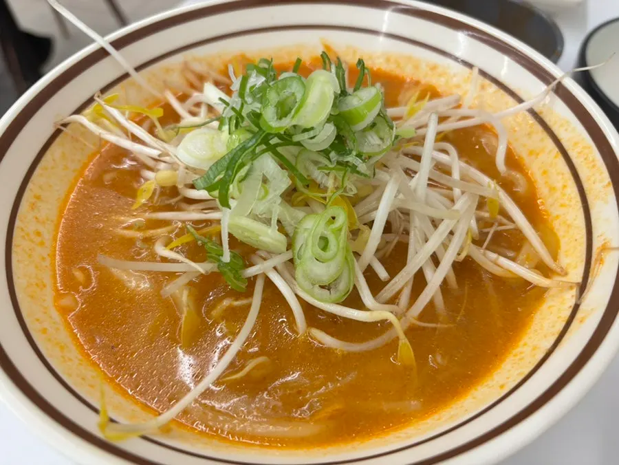 Mala udon with a spicy broth