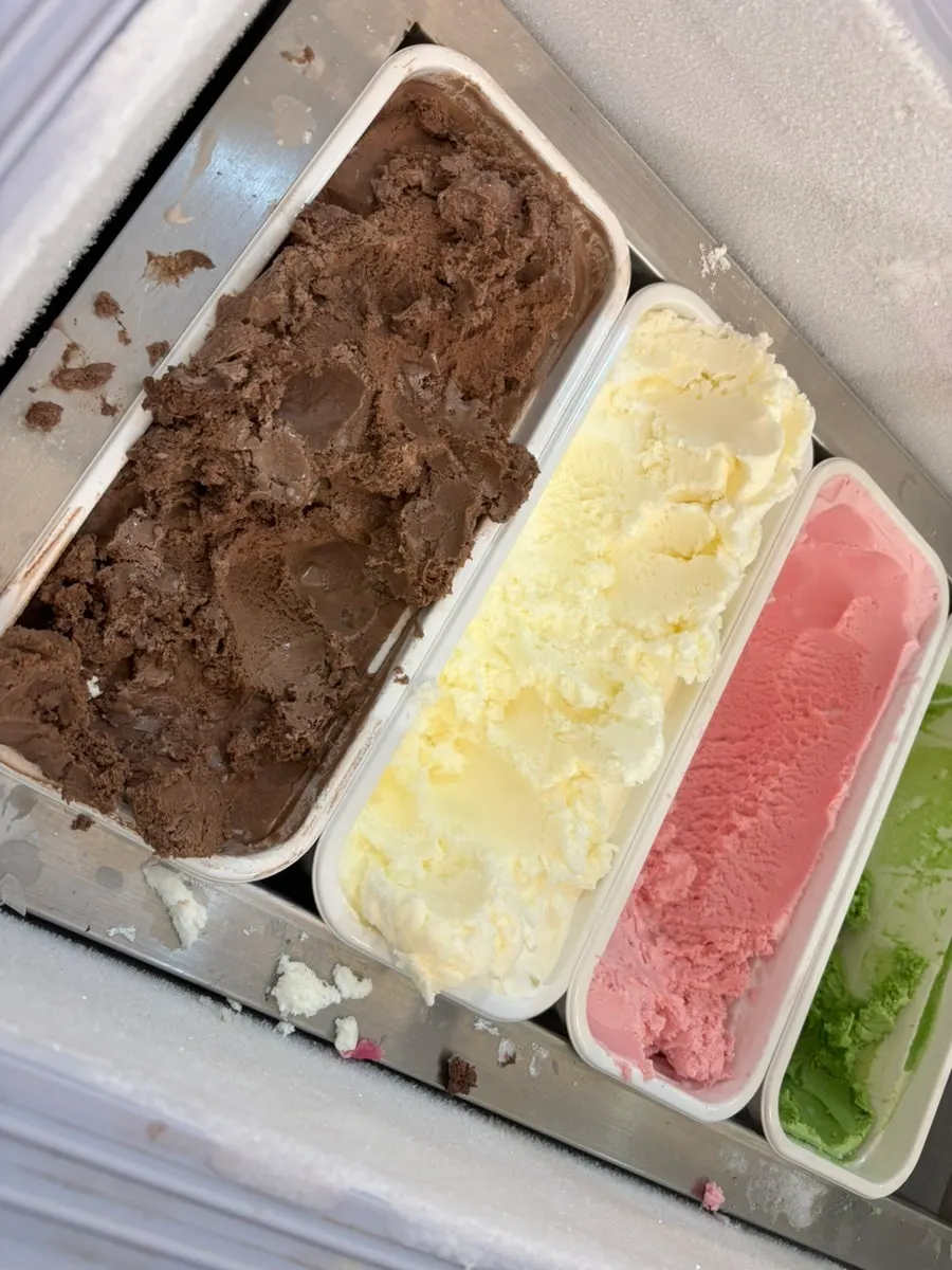 Dessert ice cream after the meal