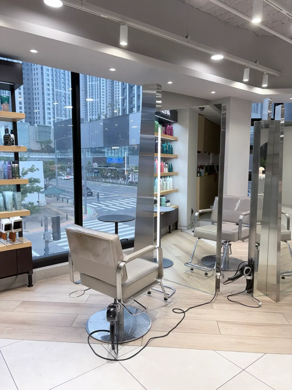 Clean interior of the styling area