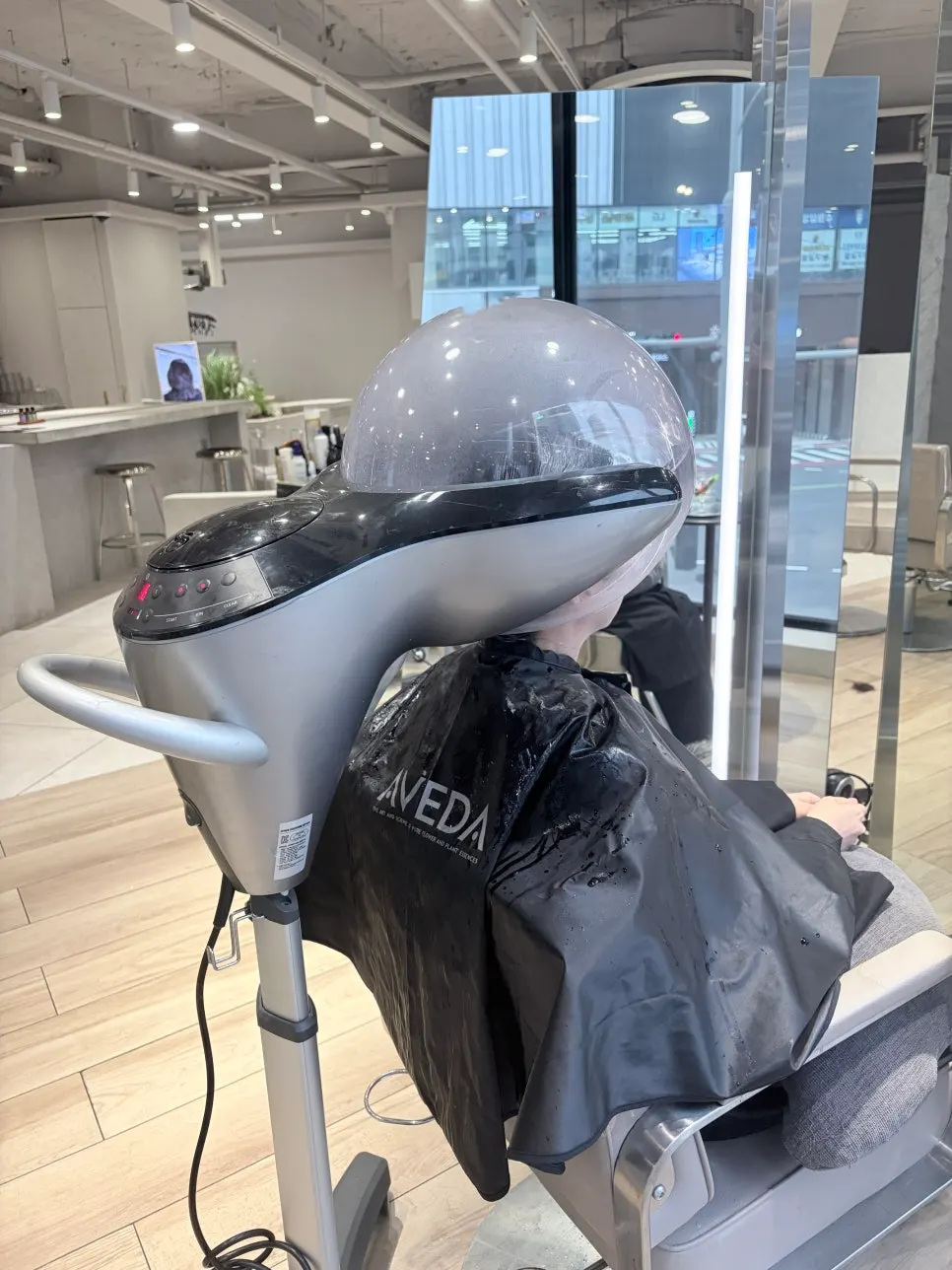 Aveda botanical clinic treatment in progress