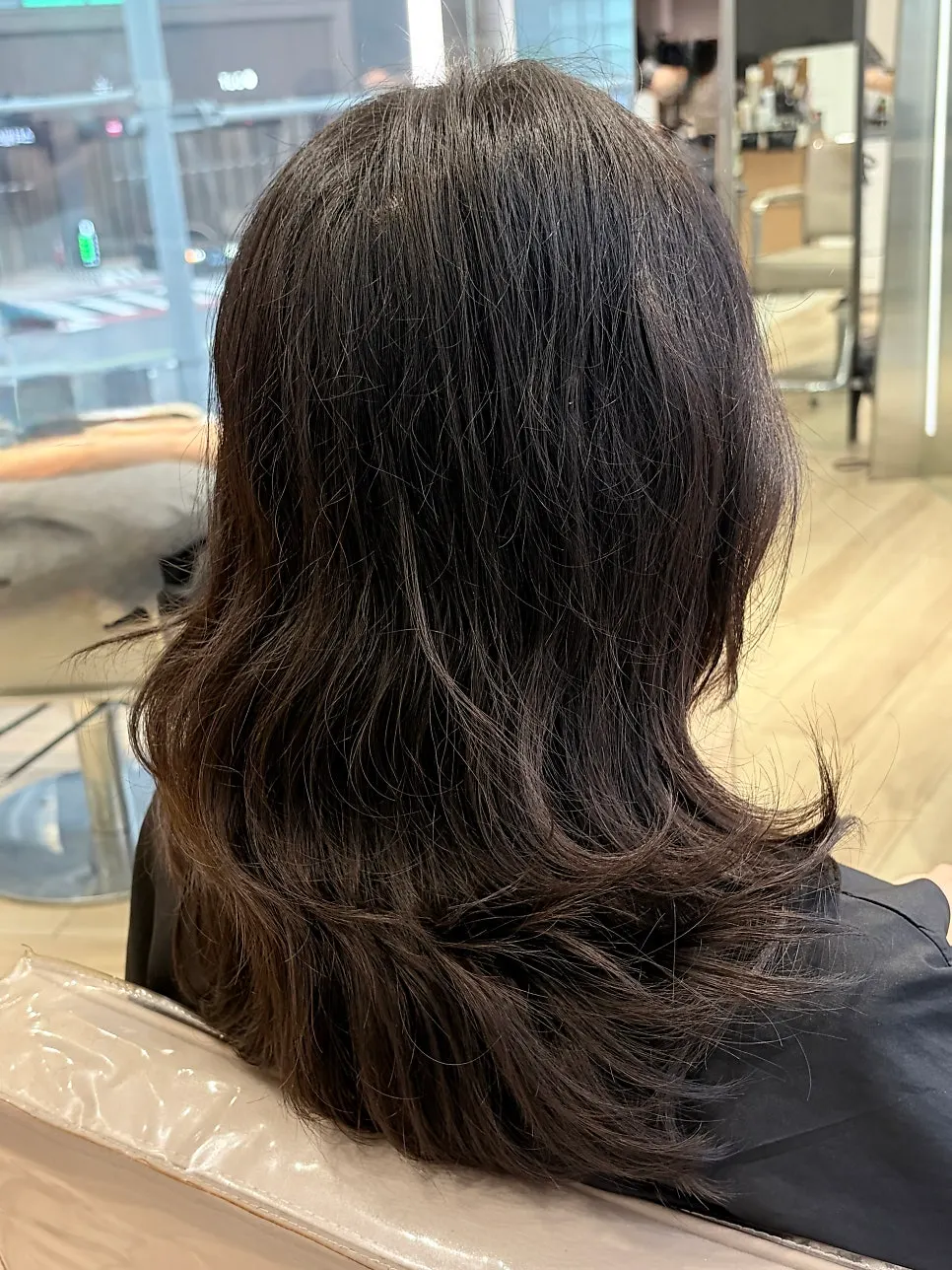 Front view after finishing the tassel cut